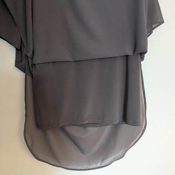 Alfani Women's Olive Green Illusion Tunic Blouse Top Size M - Picture 6 of 7